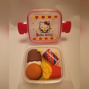 hello Kitty vintage erasers set fast food Sanrio 2004